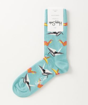 ＜ハッピーソックス/Happy Socks＞ レギュラーソックス(605073) 085・エメラルドグリーン 【三越・伊勢丹/公式】