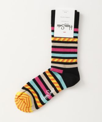 ＜ハッピーソックス/Happy Socks＞ レギュラーソックス(605071) 019・ブラック 【三越・伊勢丹/公式】