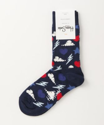 ＜ハッピーソックス/Happy Socks＞ レギュラーソックス(605066) 059・ネイビー 【三越・伊勢丹/公式】