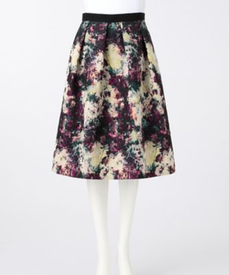 ＜ナチュラル ビューティー/NATURAL BEAUTY＞ ペインティングジャカードスカート(クローバーサイズ)(3417220900) ピンク 【三越・伊勢丹/公式】