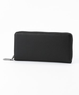 ＜ノイインテレッセ＞ ラウンドファスナー長財布(3879) ブラックxブラック 【三越・伊勢丹/公式】