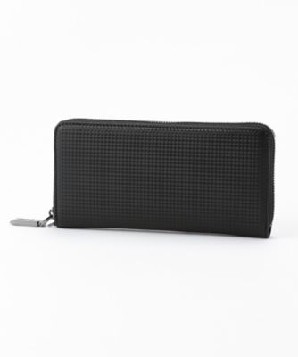 ＜ノイインテレッセ＞ ラウンドファスナー長財布(3879) ブラックxレッド 【三越・伊勢丹/公式】