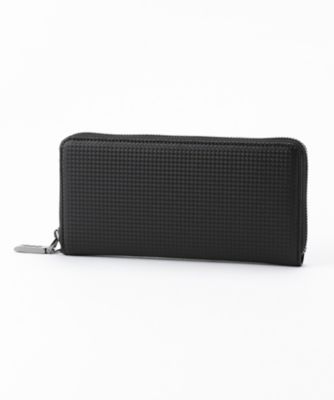 ＜ノイインテレッセ＞ ラウンドファスナー長財布(3879) ブラックxネイビー 【三越・伊勢丹/公式】