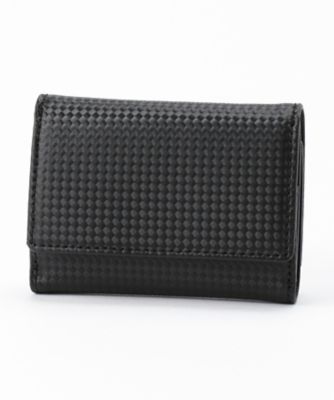 ＜ノイインテレッセ＞ 三つ折り財布(3880) ブラックxブラック 【三越・伊勢丹/公式】
