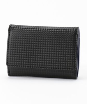 ＜ノイインテレッセ＞ 三つ折り財布(3880) ブラックxネイビー 【三越・伊勢丹/公式】