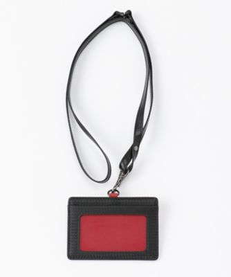 ＜ノイインテレッセ＞ IDホルダー(3887) ブラックxレッド 【三越・伊勢丹/公式】
