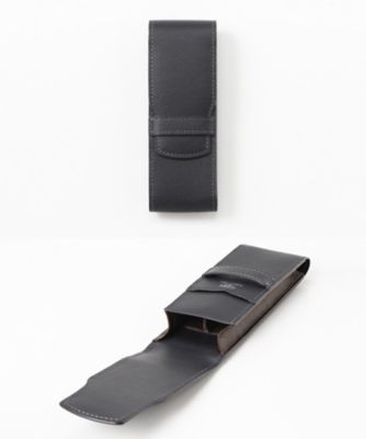 ＜キプリス/CYPRIS＞ ペルラネラ2本差しペンケース(8446) ネイビーxダークブラウン 【三越・伊勢丹/公式】