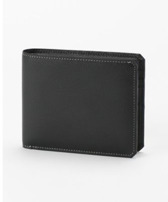 ＜キプリス/CYPRIS＞ トリロジー 二つ折り財布(小銭入れなし)(8532) ブラックxグレー 【三越・伊勢丹/公式】