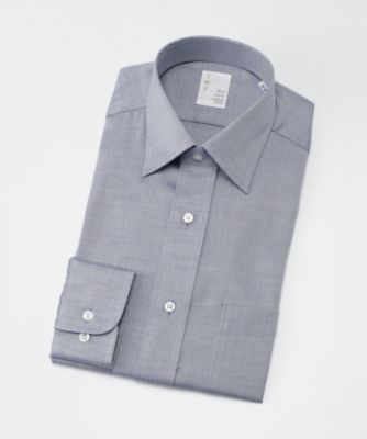 ＜イムズ/IMZ＞ 長袖ドレスシャツ/ストライプ/ショートワイドカラー(ZMD710-255) 255・ネイビー 【三越・伊勢丹/公式】