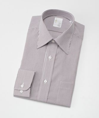 ＜イムズ/IMZ＞ 長袖ドレスシャツ/ストライプ/レギュラーカラー(ZMD711-315) 315・レッド 【三越・伊勢丹/公式】