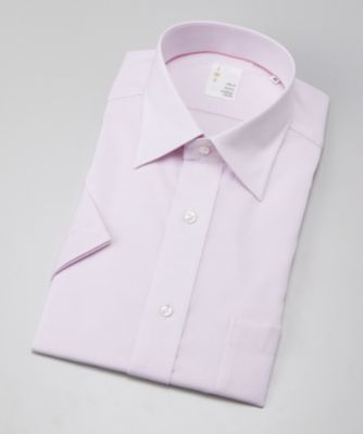 【SALE（三越）】＜イムズ/IMZ＞ 【S】形態安定/セミワイドカラー/半袖シャツ(ZMN621-210) 210・ピンク 【三越・伊勢丹/公式】
