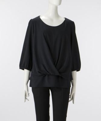 【SALE（伊勢丹）】 大きいサイズ &starf;<ヒロタ>セットアップブラウス(267533)(クローバー) ネイビーブルー 【三越・伊勢丹/公式】