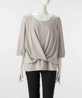 【SALE（伊勢丹）】 大きいサイズ &starf;<ヒロタ>セットアップブラウス(267533)(クローバー) ベージュ 【三越・伊勢丹/公式】