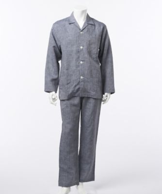 【SALE（三越）】＜コンフォートインデックス/COMFORT INDEX＞ 【S】長袖リネンテーラ-パジャマ(0845100) 39・ネイビー 【三越・伊勢丹/公式】