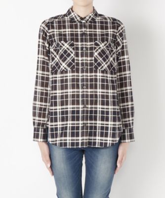 ＜ensuite＞ ラメチェックシャツ(5407320001) ネイビー(39) 【三越・伊勢丹/公式】