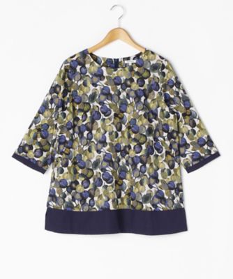 ＜ensuite＞ 大きいサイズ Winter Berryブラウス(5417320055)(クローバー) ネービー(38*) 【三越・伊勢丹/公式】