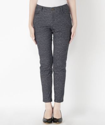 ＜ensuite＞ カルゼツイードトランスファーパンツ(5407340058) ネイビー(39) 【三越・伊勢丹/公式】