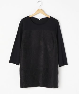 ＜ensuite＞ 大きいサイズ レース調ジャカードカット アンド ソーン(5417470012)(クローバー) ネービー(39*) 【三越・伊勢丹/公式】