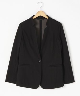 ＜ensuite＞ 大きいサイズ メンモダールダブルフェイスジャケット(5417404061)(クローバー) ブラック(99*) 【三越・伊勢丹/公式】