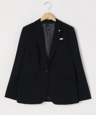 ＜ensuite＞ 大きいサイズ ダブルクロス2WAYストレッチジャケット(5417404066)(クローバー) ネービー(39*) 【三越・伊勢丹/公式】