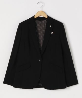 ＜ensuite＞ 大きいサイズ ダブルクロス2WAYストレッチジャケット(5417404066)(クローバー) ブラック(99*) 【三越・伊勢丹/公式】