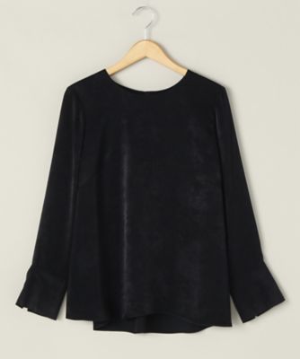 ＜ensuite＞ 大きいサイズ クラッシュベロア風ブラウス(5417420055)(クローバー) ネービー(39*) 【三越・伊勢丹/公式】