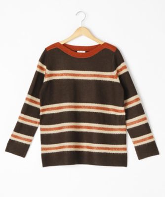 ＜ensuite＞ 大きいサイズ ヘリンボーンラメニット(5417460102)(クローバー) ベージュ(85*) 【三越・伊勢丹/公式】