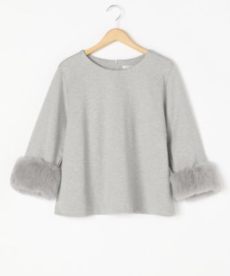 ＜ensuite＞ 大きいサイズ MVSグログランポンチカット アンド ソーン(5417470052)(クローバー) グレー(93*) 【三越・伊勢丹/公式】