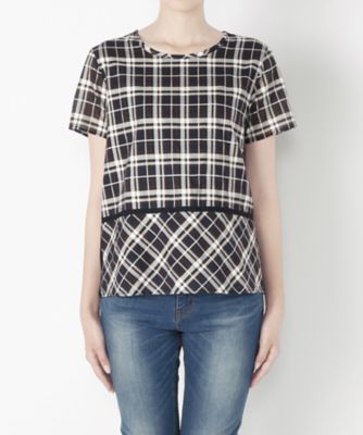 ＜ensuite＞ ラメチェックカット アンド ソーン(5407470850) ネイビー(39) 【三越・伊勢丹/公式】