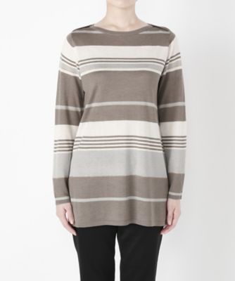 ＜ensuite＞ WINボーダーニットプルオーバー(5407460062) グレー 【三越・伊勢丹/公式】