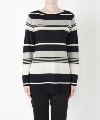 ＜ensuite＞ WINボーダーニットプルオーバー(5407460062) ネービー 【三越・伊勢丹/公式】