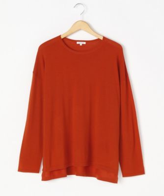 ＜ensuite＞ 大きいサイズ CASH WOOLニットプルオーバー(5417460071)(クローバー) オレンジ(64*) 【三越・伊勢丹/公式】