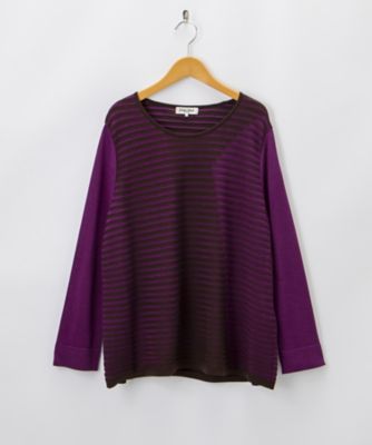 ＜リリアンビューティ＞ 大きいサイズ CASHIRY CHニット【4L(23BR)】(50136701A)(クローバープラス) パープル(67) 【三越・伊勢丹/公式】