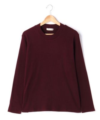 【SALE（伊勢丹）】＜サブストリート マイスタンダード/SAB STREET MY STANDARD＞ 大きいサイズ ワイドリブカット アンド ソーンプルオーバー(33-61-0223)(クローバー) ワイン(70) 【三越・伊勢丹/公式】