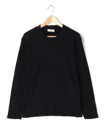 【SALE（伊勢丹）】＜サブストリート マイスタンダード/SAB STREET MY STANDARD＞ 大きいサイズ ワイドリブカット アンド ソーンプルオーバー(33-61-0223)(クローバー) クロ(00) 【三越・伊勢丹/公式】