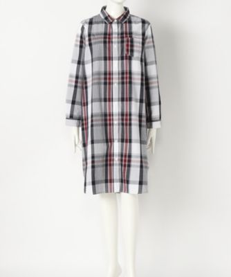 【SALE（伊勢丹）】＜サブストリート マイスタンダード/SAB STREET MY STANDARD＞ 大きいサイズ クレイジーチェックシャツワンピース(33-30-7597)(クローバー) アカ(33) 【三越・伊勢丹/公式】