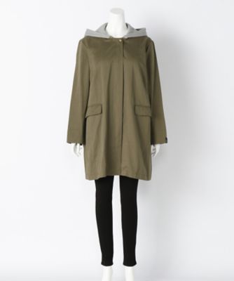 ＜サブストリート マイスタンダード/SAB STREET MY STANDARD＞ 大きいサイズ グログランコート(33-71-8818)(クローバープラス) カーキ（61） 【三越・伊勢丹/公式】