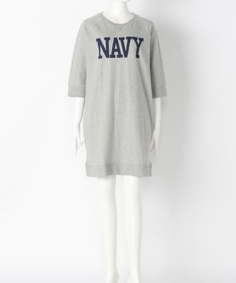 【SALE（伊勢丹）】＜サブストリート マイスタンダード/SAB STREET MY STANDARD＞ 大きいサイズ 裏毛ロゴ七分袖ワンピース(33-36-7611)(クローバー) グレー(10) 【三越・伊勢丹/公式】