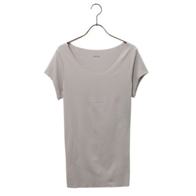 ＜シーク/SEEK＞ 年間素材/ボートネックTシャツ/Tシャツ対応/汗ジミ防止(EE2812) トップグレー 【三越・伊勢丹/公式】