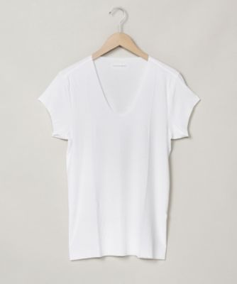 ＜イセタンメンズ/ISETAN MEN'S＞ 夏用/冷感素材/UネックTシャツ/カットオフ(DD3016) 03・白 【三越・伊勢丹/公式】