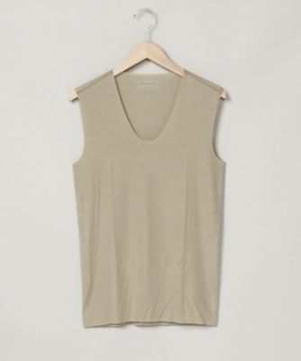 ＜イセタンメンズ/ISETAN MEN'S＞ 夏用/冷感素材/Uネックスリーブレスシャツ/カットオフ(DD3018) 44・スキンベージュ 【三越・伊勢丹/公式】