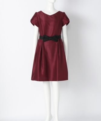 ＜ef-de L＞ 大きいサイズ ポリエステルシャンタンワンピース(55-63121188)(クローバープラス) ワイン(35) 【三越・伊勢丹/公式】