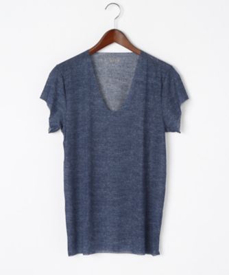 ＜シーク/SEEK＞ ▼夏用素材/メッシュ素材/UネックTシャツ(EE2516) 58・インディゴ 【三越・伊勢丹/公式】