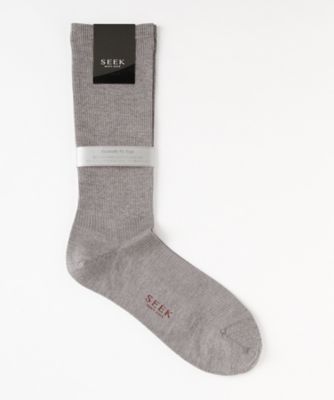 ＜シーク/SEEK＞ 年間素材/レギュラーソックス(SXF037) 12G・モクグレー 【三越・伊勢丹/公式】