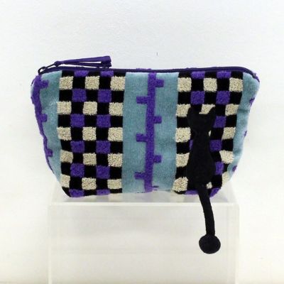 ＜アツコ マタノ＞ リボンステッチ ポーチ・ミニバッグ各種 ブルー/ポーチS 【三越・伊勢丹/公式】