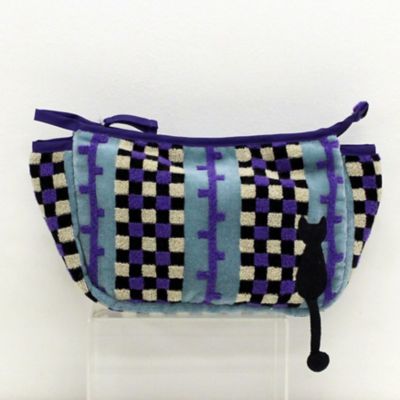 ＜アツコ マタノ＞ リボンステッチ ポーチ・ミニバッグ各種 ブルー/ポーチM 【三越・伊勢丹/公式】