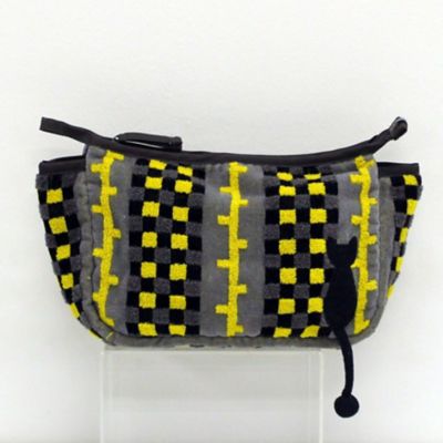 ＜アツコ マタノ＞ リボンステッチ ポーチ・ミニバッグ各種 イエロー/ポーチM 【三越・伊勢丹/公式】