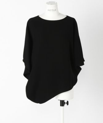＜エンフォルド/ENFOLD＞ PEツイルストレッチアシンメTシャツ(300AA330-0790) クロ 【三越・伊勢丹/公式】