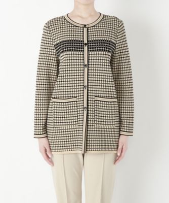 【SALE（三越）】＜るんびに＞ クルーネックロングニットカーディガン(N17S03-N03K410) ベージュ 【三越・伊勢丹/公式】