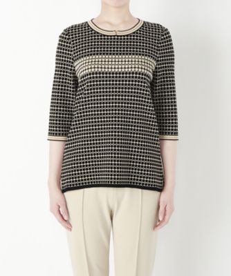 【SALE（三越）】＜るんびに＞ クルーネックロングニットプルオーバー(N17S03-N01K411) ベージュ 【三越・伊勢丹/公式】